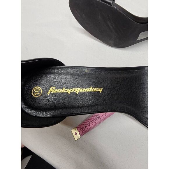 FUNKYMONKEY Size 10 Women's Chunky High Heels Sandals,Two Strap Open Toe Ankle S - Picture 9 of 9